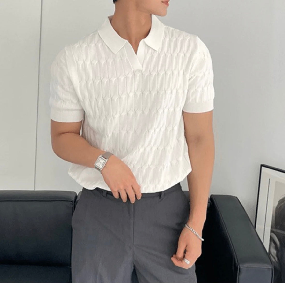 Leon Textured Polo — photo 2